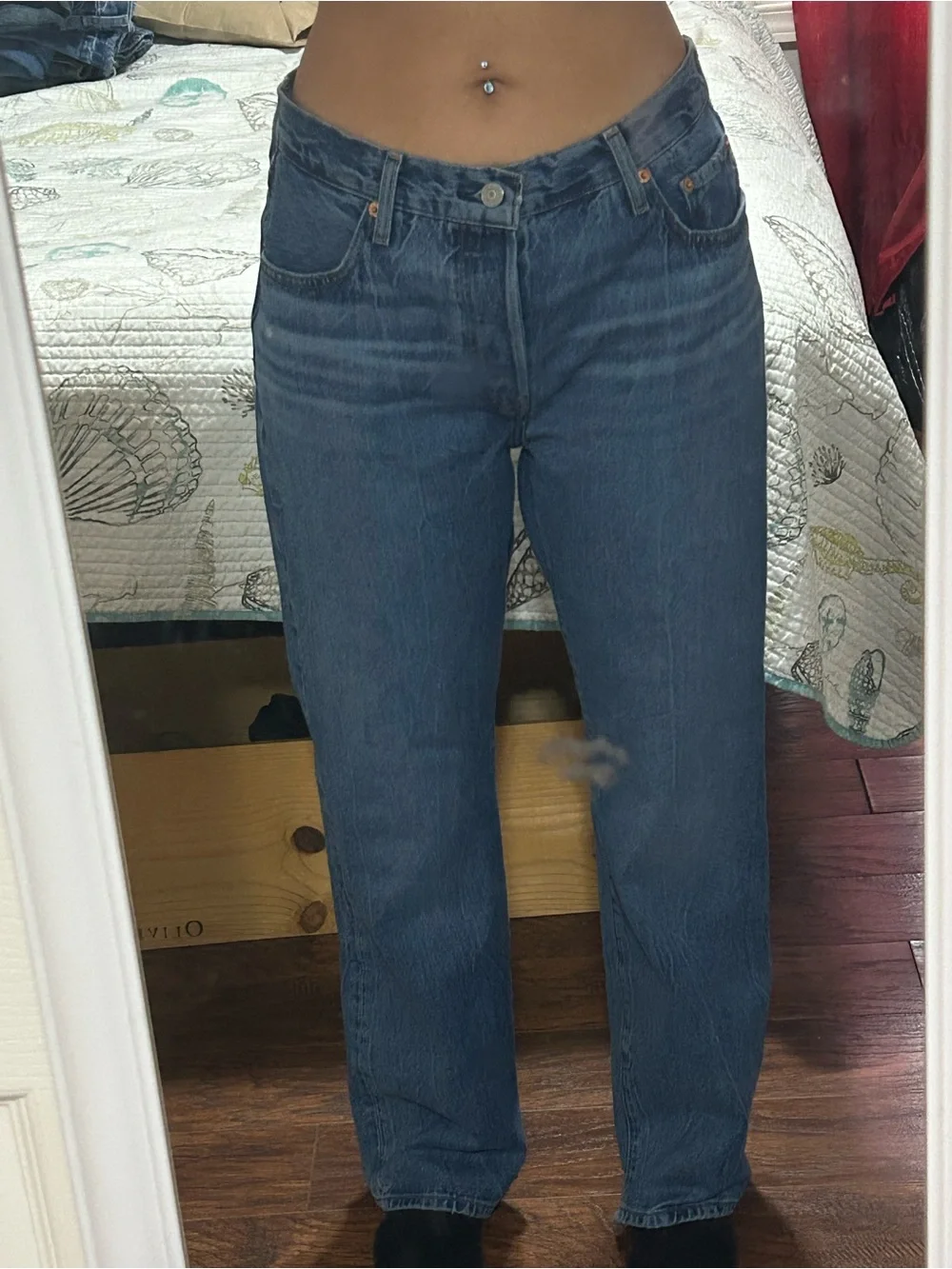 Levi's Men's Straight Jeans in Medium Blue Wash